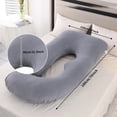 thumbnail image 4 of HSZSXJK Almohadas de Embarazo para Dormir 180 x 120 cm, Almohada de Maternidad con Forma de U para Adultos, Soporte con Relleno de Espuma con Memoria para Espalda, Piernas, Vientre, 4 of 6
