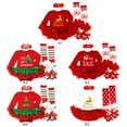 thumbnail image 3 of URMAGIC Baby Girls First Christmas Outfit Newborn Romper Tutu Dress Infant Xmas Skirt with Shoes Headband Leg Warmer 4pcs Set, 3 of 10