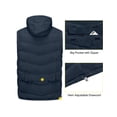thumbnail image 6 of Little Donkey Andy Men's Reversible Fleece Puffy Vest Warm Sleeveless Puffer Jacket with Removable Hood for Golfing Hiking Navy Blue XXL, 6 of 7