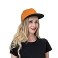 thumbnail image 6 of Hirioo Orange Glitter2 for Baseball Cap Men Cap Flat Brim for Men Women Teens Adjustable Baseball Cap, 6 of 7