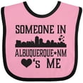 thumbnail image 3 of Inktastic Albuquerque New Mexico Someone Loves Me Skyline Boys or Girls Baby Bib, 3 of 4