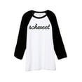 thumbnail image 1 of Thread Tank Schweet Unisex 3/4 Sleeves Baseball Raglan White Black Small, 1 of 3