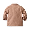 thumbnail image 2 of XBASW Baby Toddler Boys Long Sleeve Shirt Solid Color Blouses Tops Spring Fall Cotton Dress Shirt for Boys 1-5T, 2 of 7
