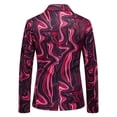 thumbnail image 6 of Men's Carnival Tie Dye Printed 2 Piece Suit Set Evening Performance Dress Slim 2 Button Blazer Pants Casual Floral Party Jacket, 6 of 9