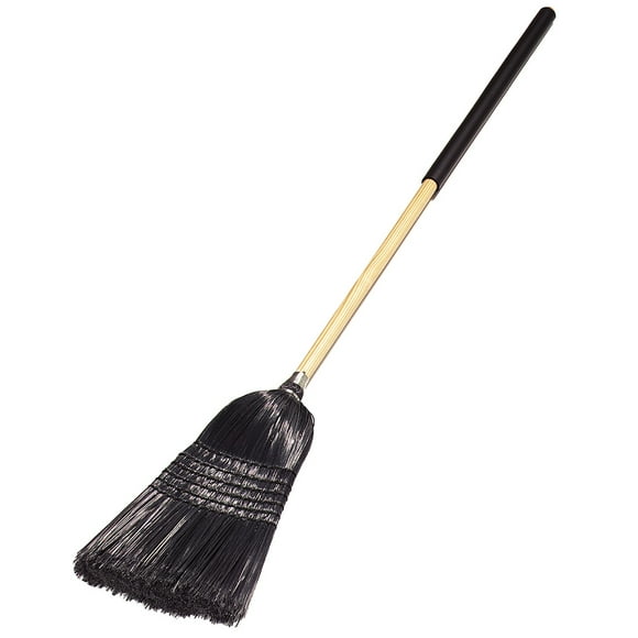 Carlisle 4167903 57"L Warehouse/Janitor Broom w/ Straight Corn Bristles & Black/Natural Handle