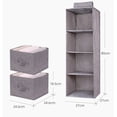 thumbnail image 4 of 5/4/3 Layers Organizer Drawer Type Shelves Hanging Wardrobe Shoe Garment Organiser Storage Clothes Laundry Basket Cosmetics Storage Box, 4 of 8