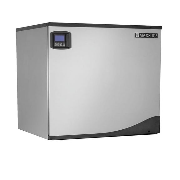 Maxx Ice Intelligent Series Modular Ice Machine, 30" Width, 650 lbs, Full Dice Ice Cubes, in Stainless Steel with Black Trim (MIM650N)