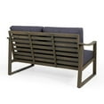 thumbnail image 4 of Marc Outdoor 4 Seater Acacia Wood Chat Set with Water Resistant Cushions, Gray, Dark Gray, 4 of 20