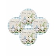 thumbnail image 7 of 15 Inch Round Placemats Set of 4, Easter Non Slip Heat Insulation PP Table Mats, Spring Gnomes Bunny Butterfly Duck Floral Plaid Washable Place Mats for Kitchen Dining Party Table Decor, 7 of 7