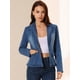 thumbnail image 3 of Chaqueta de mezclilla Allegra K Azul Medio XS para mujer, 3 of 6