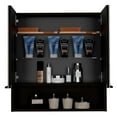 thumbnail image 2 of Pemberly Row Modern Medicine Cabinet Black Color Engineered Wood, 2 of 6