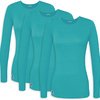 thumbnail image 1 of Sivvan Lot de 3 T-Shirts/maillots de Corps à Manches Longues Confort pour Femmes, 1 of 4