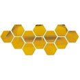 thumbnail image 1 of 12 Uds espejo acrílico pegatinas de pared autoadhesivo extraíble Hexagonal hoja de espejo decorativa para el hogar sala de estar dormitorio decoración Xemadio LKX-1091-2, 1 of 7