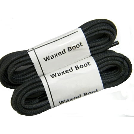 black waxed shoelaces