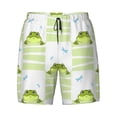 thumbnail image 4 of Lsque Mens Swim Trunks Frogs and Dragonflies Pattern - Bathing Suit Compression Liner - Beach Swim Shorts Swimwear - (S-3XL) - Stretch Quick Dry -Small, 4 of 9