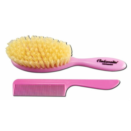 - Ambassador - Baby Brushes, Brush & Comb Set Pink 5129