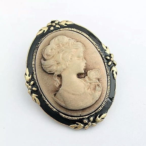 HOOUN New Vintage Cameo Elegant Brooch Pin Antique Wedding Charm Portrait BroochY-ca@
