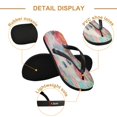 thumbnail image 3 of YAZAOOSummer Flip Flops Creatively White Cat Surrounded by Flowers Simple Beach Sandals, 3 of 8