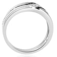 thumbnail image 3 of Pompeii 1 Ct TW Mens Black & White Diamond Wedding Band 10k White Gold Ring (G/H,I1), 3 of 3