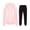 Pink, variant on Drovellove Women's 2 Piece Tracksuit Set – Long Sleeve Pullover Hoodie with Matching Pants, Loose Fit Athletic Lounge Suit, Soft Breathable Polyester Travel Outfit
