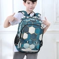 thumbnail image 6 of FORMRS Unisex School Backpack 17" Student Travel Bag with Laptop Compartment, Dark Blue Hexagon Patterns, 6 of 7