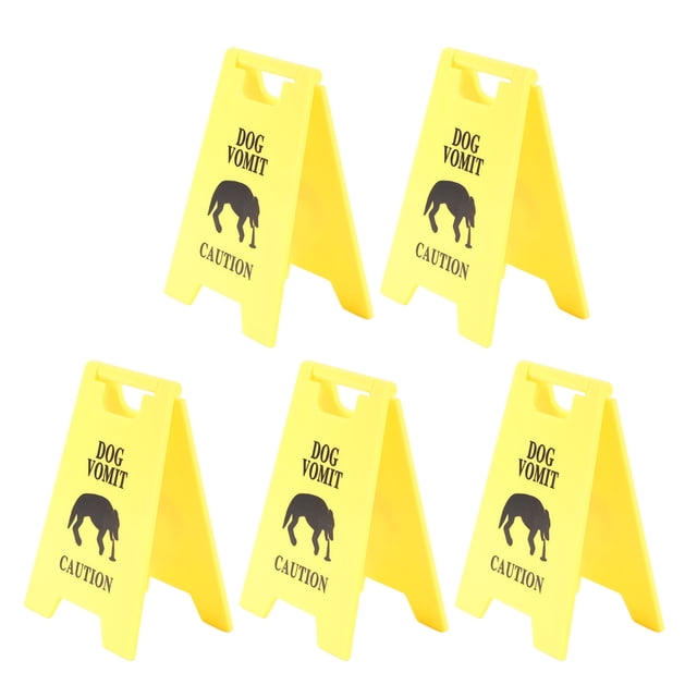 Cat Vomit Sign Dog Vomit Sign Warning Sign for Pets Funny Desk Decoration with Unique Design for Home Office Safety