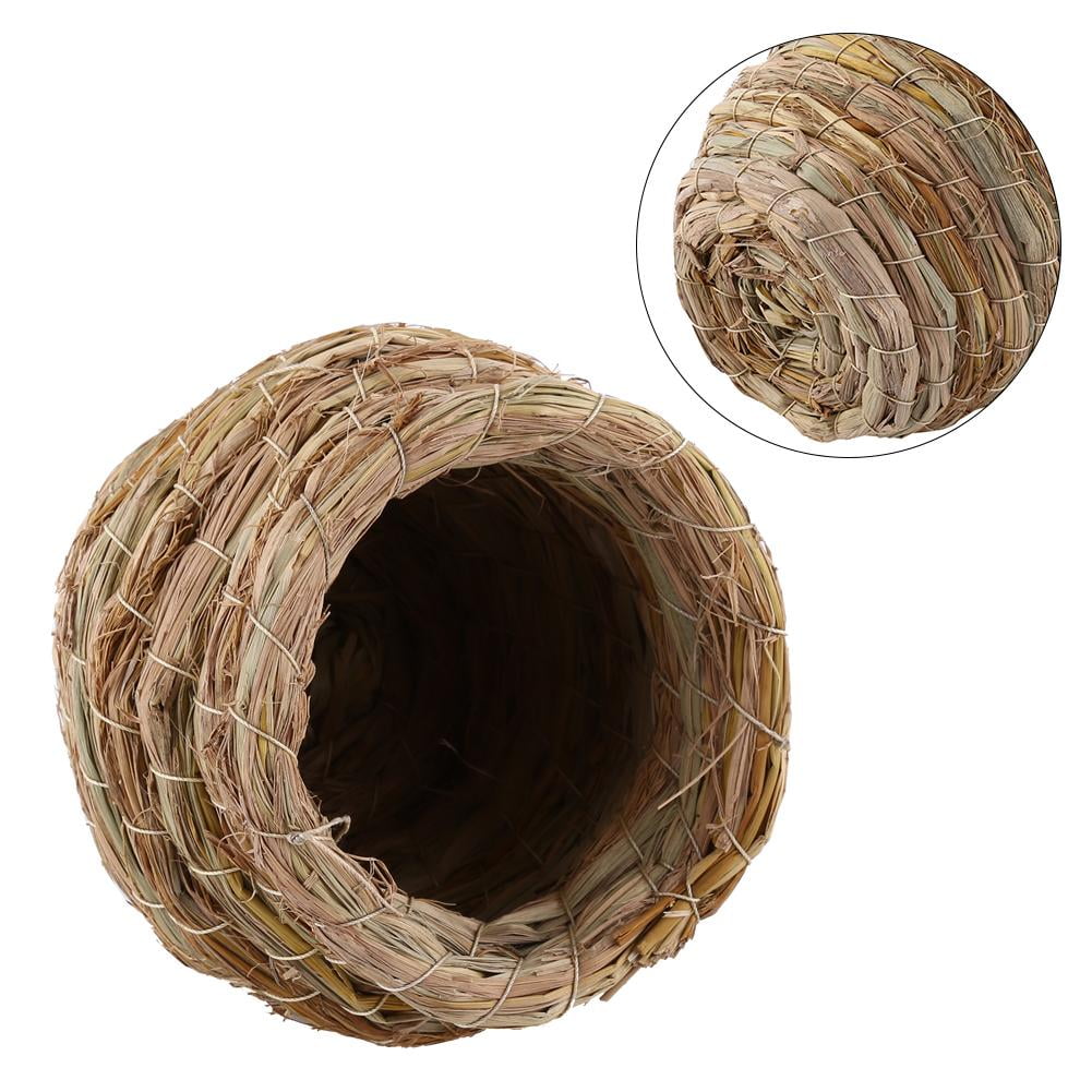 Garosa Handwoven Straw Bird Nest Hamster Cage Parrot Canary Finch