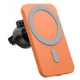 thumbnail image 3 of Bearachild inalámbrico de carga rápida de 15W, inalámbrico para coche, soporte de montaje de silicona para Teléfono y Comunicación Naranja, 3 of 6