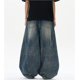 thumbnail image 4 of Vaqueros holgados Y2K for hombre - Pantalones vaqueros grunge vintage de pierna ancha for ropa de calle de hip hop y skater, 4 of 7