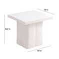 thumbnail image 5 of TOV Furniture Kayla Table d'Appoint Blanche en Béton Texturé, 5 of 5