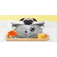 thumbnail image 4 of Pug Piggy Bank, Pug Reading Daily Dog Breakfast in Bed Sunday Family Fun Comedic Image, Ceramic Coin Bank Money Box for Cash Saving, 3.6" X 3.2", Pale Brown Yellow Orange, by Ambesonne, 4 of 4