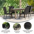 thumbnail image 4 of Flash Furniture Maxim Wicker Dining Chair with Arms, Black, Set of 2, 4 of 9