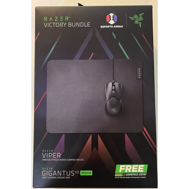 Combo Gaming Razer Victory Viper Mouse y Mouse Pad Gigantus