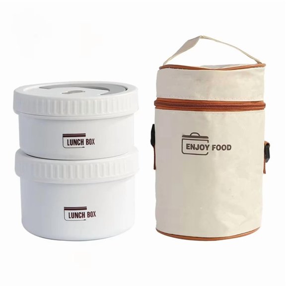 Stainless Steel Thermal Insulated Lunch Box, Meal Container with Insulation Bag, Food Storage for Hot and Cold Meals A
