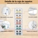 thumbnail image 5 of Zapatera Organizador 34x27x19cm - 6 Organizadores de Zapatos Apilable con Puerta Magnética, Cajas para Zapatos Transparentes + 6 Bolsas Portátiles, A Prueba de Polvo y Humedad, 5 of 7