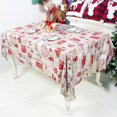 thumbnail image 4 of Mantel rectangular navideño, cubierta de mesa impresa, oblonga, impermeable, para decoración de comedor y cocina, 4 of 5