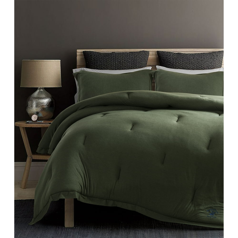 Beverly Hills Polo Club 3 Pieces Jersey Knit Comforter Set Walmart