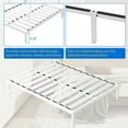 thumbnail image 4 of VENI 14" Heavy Duty Wide Metal Slat Deluxe Mattress Support Bed Frame Base C WhiteVENI 14" Heavy Duty Wide Metal Slat Deluxe Mattress Support Bed Frame Base C, White Twin, 4 of 9
