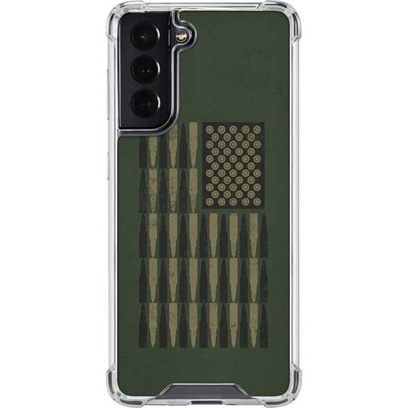 Skinit Military Bullet American Flag Galaxy S22 Clear Case
