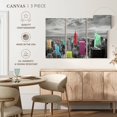 thumbnail image 4 of Elephant Stock Manhattan Pop Wall Art - Horizontal Multi Panel Canvas - Living Room Wall Decor - Places Multi Panel - Blue And Pink Decor - 65" x 42", 4 of 4