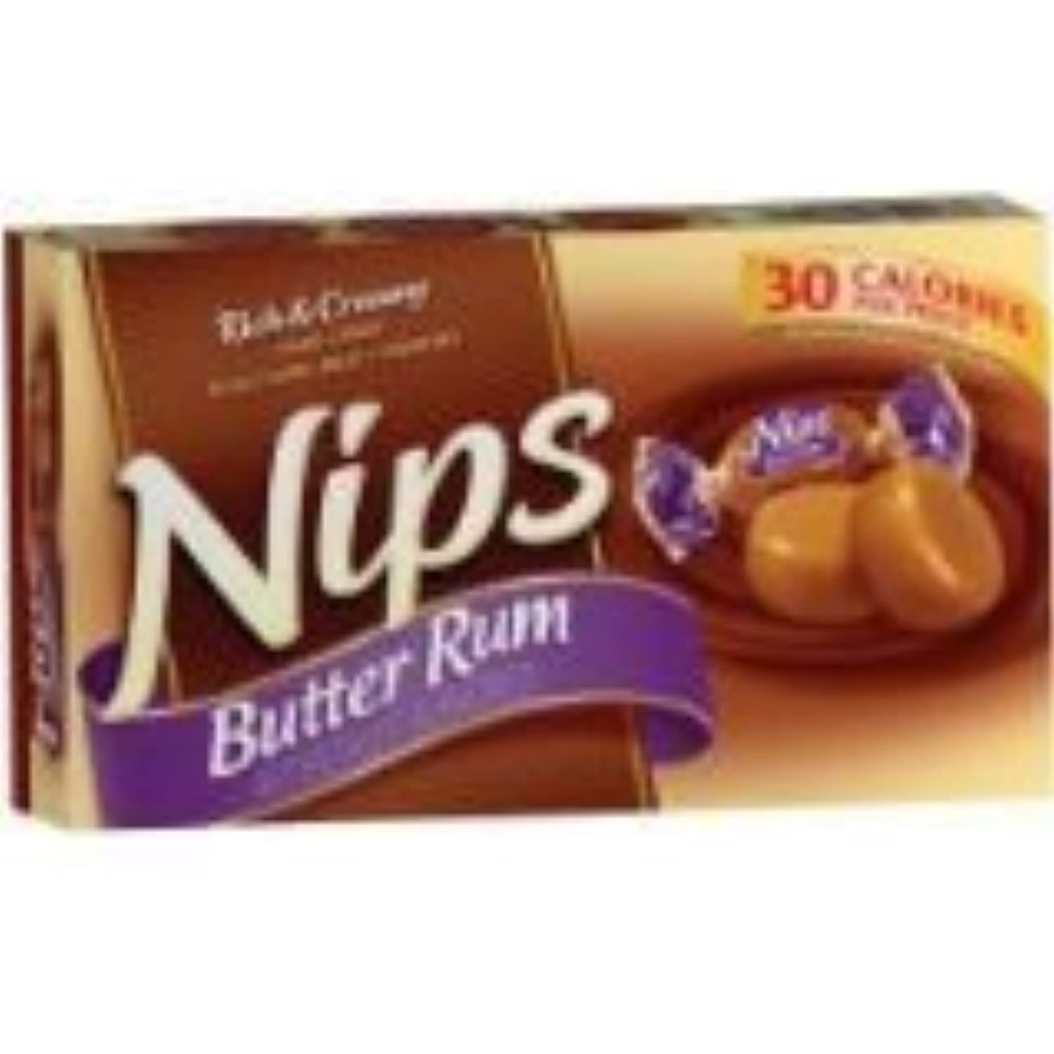 Butter Rum Nips Hard Candy 4 Oz. Pack Of 2 (8 Oz.)