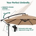 thumbnail image 6 of HaiNova 10 ft Offset Patio Umbrella, All-Weather UV Protection Cantilever Umbrella Suitable For Garden, Backyard and Beach, Khaki, 6 of 9
