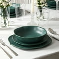 thumbnail image 2 of Stone Lain Baskerville 32-Piece Dinnerware Set Stoneware, Borosilicate Glass, Green, 2 of 7