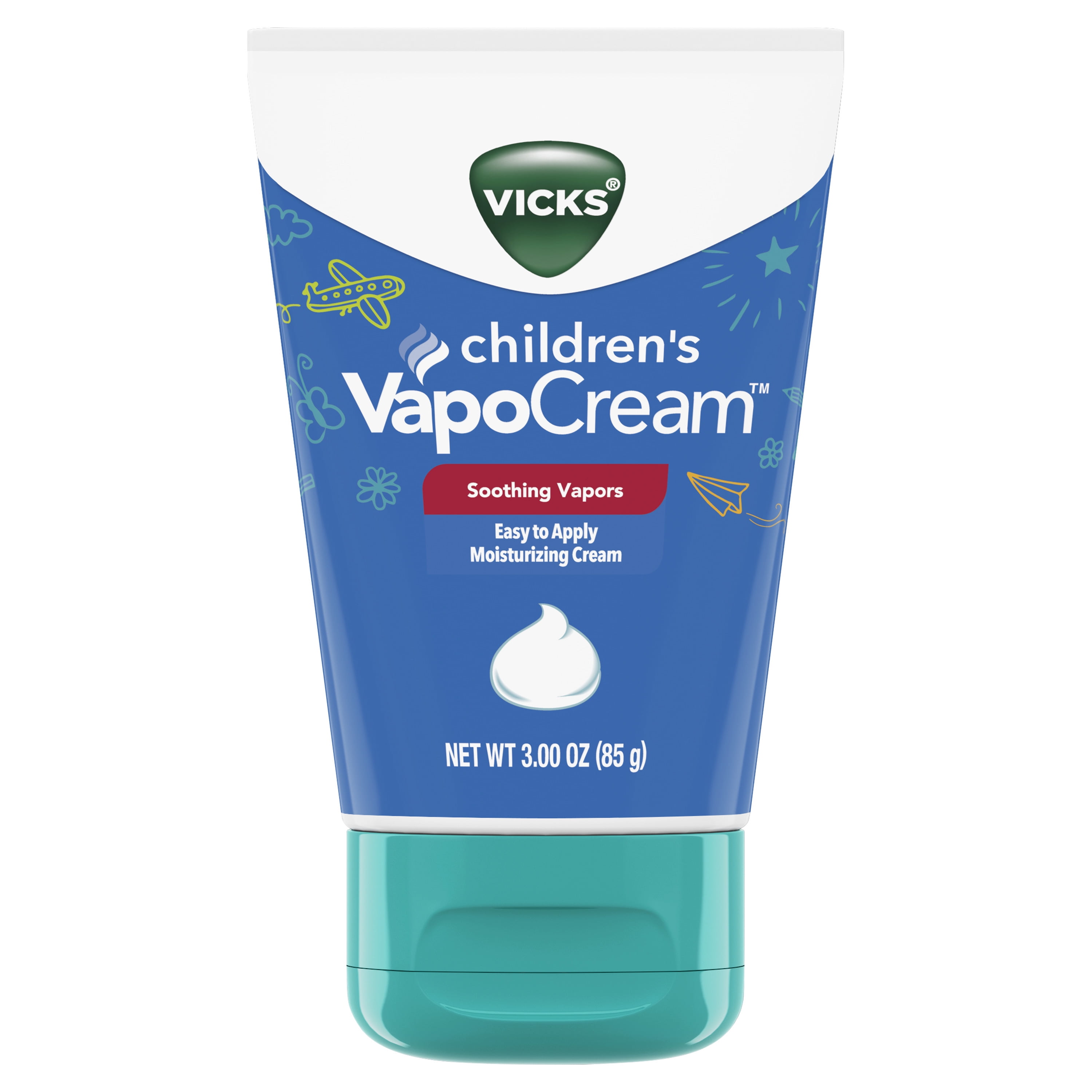 Vicks Children's VapoCream, Soothing and Moisturizing Non-medicated Vapor Cream, from the makers of VapoRub, 3oz Tube