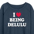 thumbnail image 3 of Instant Message - I Heart Being Delulu - Women's Lightweight French Terry Long Sleeve Shirt, 3 of 6