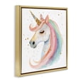 thumbnail image 2 of Stupell Industries Contemporary Gold Speckled Pastel Unicorn Gold Floating Frame Canvas Art, 25 x 25, by Creative Studio, 2 of 8