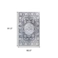 thumbnail image 6 of 5' X 7' Charcoal Medallion Stain Resistant Area Rug, 6 of 7