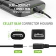 thumbnail image 3 of Cellet High-Powered 10-Watt / 2.1-Amp Home Charger (microUSB cable included), Black - Compatible with Apple iPhone, Samsung Galaxy, Google Pixel (Apple cables not included), 3 of 11