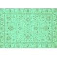 thumbnail image 1 of Ahgly Company Indoor Rectangle Oriental Turquoise Blue Traditional Area Rugs, 7' x 10', 1 of 4