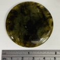 thumbnail image 6 of Labradorite Disc Pendant Bead | 45x5mm | Green Black | 1 Bead |, 6 of 10
